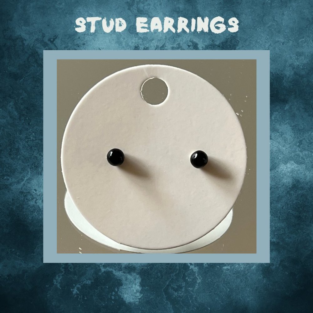 4/$20 Fun Orange Ball Stud Earrings  ~ NEW
